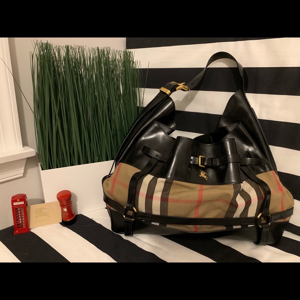 (New) Burberry Nova Check Satchel Bag